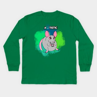 Artistic/Autistic Rat (Version 1) Kids Long Sleeve T-Shirt